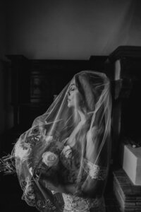 Bride under veil