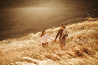 Unposed family photography during golden hour in Christchurch