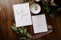 detail photo of wedding invitation