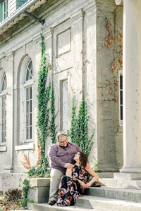 Harkness State Park engagement photos at Eolia Mansion