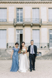 Bride and Parents | Chateau de Santeny Editorial Wedding Photography France | Juno by Julia C. Vona