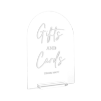 CAROLINE Clear Acrylic Gift_Cards Sign