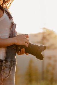 Adam and Taylor snuggle in close for engagement photos in Leavenworth, Washington.