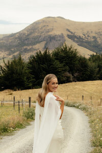 Beautiful wedding photography in Christchurch with a bride wearing a vintage dress