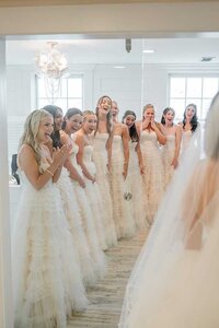 Newport bridesmaid dresses in cream