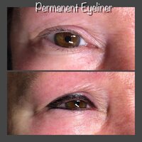 Before and after permanent makeup