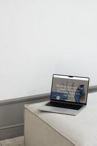 Tablet mockup — wedding stationery template — "Showit website template for wedding stationery designers displayed on tablet"