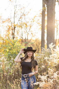 Girl posing for senior photography in Rochester Hills Michigan senior photographer