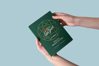 Green Hearing God Speak interactive Enneagram devotional held in two hands