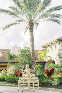 Naples Champagne Girl Wedding