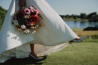 bride-shoes-flowers-water