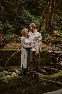 couple-forest-concrete-wall-port-alberni