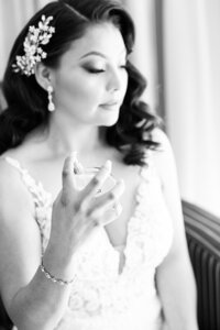 photo of a bride at viansa in Sonoma, CA