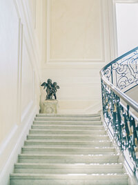 Staircase | Chateau de Santeny Destination Wedding Photography France | Juno by Julia C. Vona