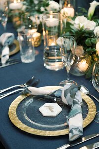 Modern wedding reception decor