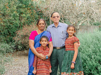 Family portrait in Half Moon Bay