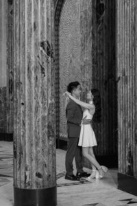 Fisher Building Engagement Photography