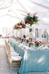 Reception setup in Charleston SC