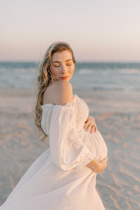 Ocean maternity portrait photographer