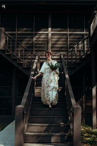 Newly married couple doing documentary and cinematic photos for their wedding / elopement at their blue ridge airbnb. Photos by Crimson Conure Photography based in Kennesaw, Georgia and Denver, Colorado
