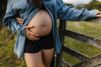 Christchurch maternity session with farm vibes and gates
