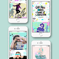 Stories of Summer social media graphics displayed on smartphones