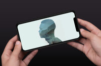Cross Point baptism design layering a portrait silhouette with ocean imagery