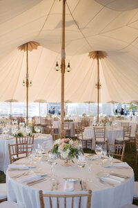 Tented South Dartmouth wedding at Salters Point. Deborah Zoe Photography.