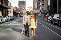 Cinematic, bold engagement photos that mix creativity with raw emotion.
