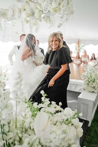 mother of the bride excited