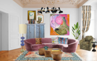 Vintage Ecectic Living Room by BonBoni Interior Design in St. Louis