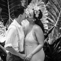 Destination Wedding Photo of Bide & Bride | LGBTQ: Same-sex couple's engagement photo captured at the Historic Walton House in Homestead, FL