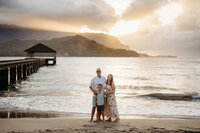 Sunset Splash Session Hanalei Bay Kauai Family Photographer-18