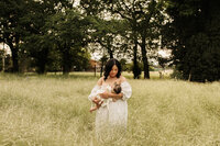 Family photoshoot outdoors during golden hour in Christchurch