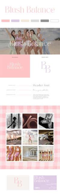 Blush Balance flash brand template