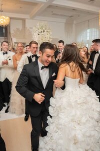 fun dancing at belle mer reception