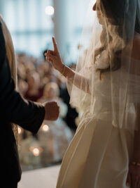 Sophisticated film photography documenting reception moments during Rebecca & Kevin's fashion forward wedding at Miami Beach Edition luxury destination resort.