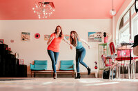 Local Twin Cities travel agency fun, lively, and colorful branding photo session.