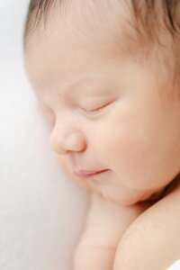 marco shot of baby profile