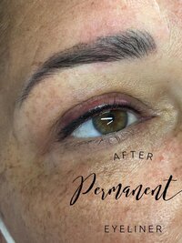 Before and after permanent eyeliner