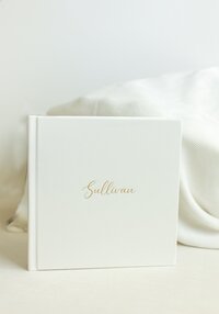 White vegan leather milestone album