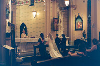 film photo scan of catholic church wedding