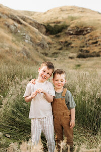 siblings photography during a family session in Christchurch