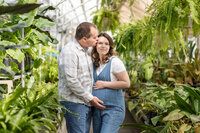 man kissing pregnant woman's forehead- Waterford Michigan Maternity Photography