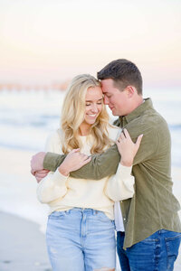 engaged couple in Charleston South Carolina during engagement photos
