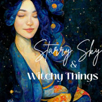 Logo of the Starry Sky and Witchy Things podcast