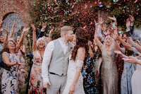 a confetti throw at the stables tannington hall