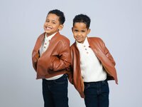 Sibling Twins Photo Session - Timeless Photography Studios