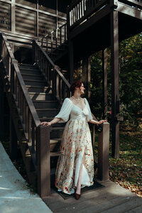Newly married couple doing documentary and cinematic photos for their wedding / elopement at their blue ridge airbnb. Photos by Crimson Conure Photography based in Kennesaw, Georgia and Denver, Colorado