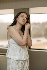 Bride getting ready